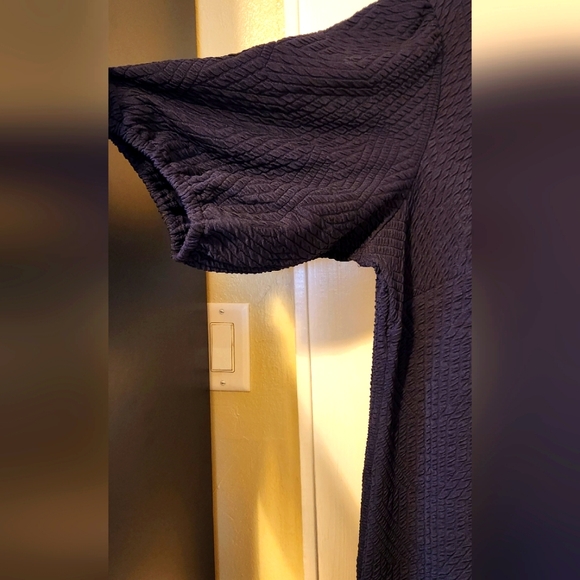 NWT Gorgeous London Times Navy Mid Sleeve Textured Plus Size Shift Dress 18W - Picture 5 of 10